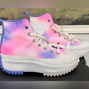 Converse High Top Tie-Dye Canvas Sneakers - Pink & Purple